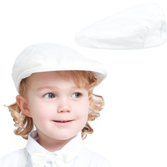 A&J DESIGN Baby Boys  Baptism Hat Tweed Vintage Drivers Cap Kids Beret Hat