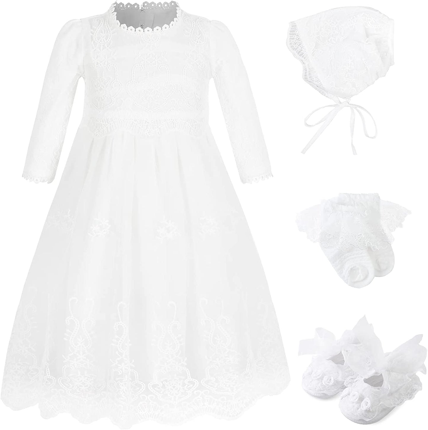 A&J DESIGN Baby Girls Christening Baptism Dress Formal Party Special Occasion Dresses