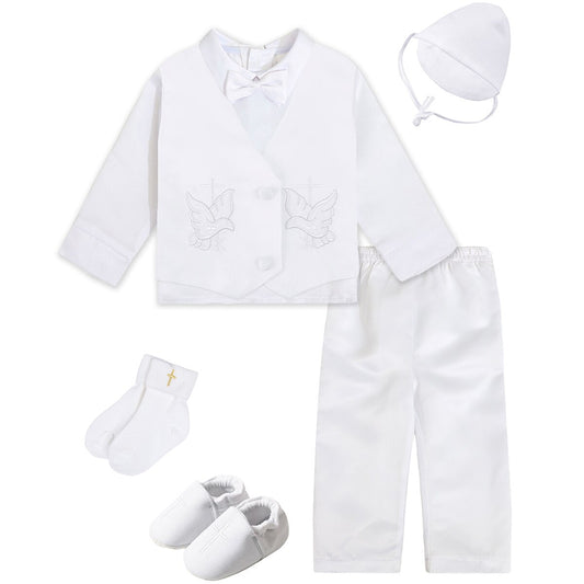 A&J DESIGN Baby Boys Baptism Outfits Infant Wedding Birthday Party Formal Gentleman Suits Christening Suit