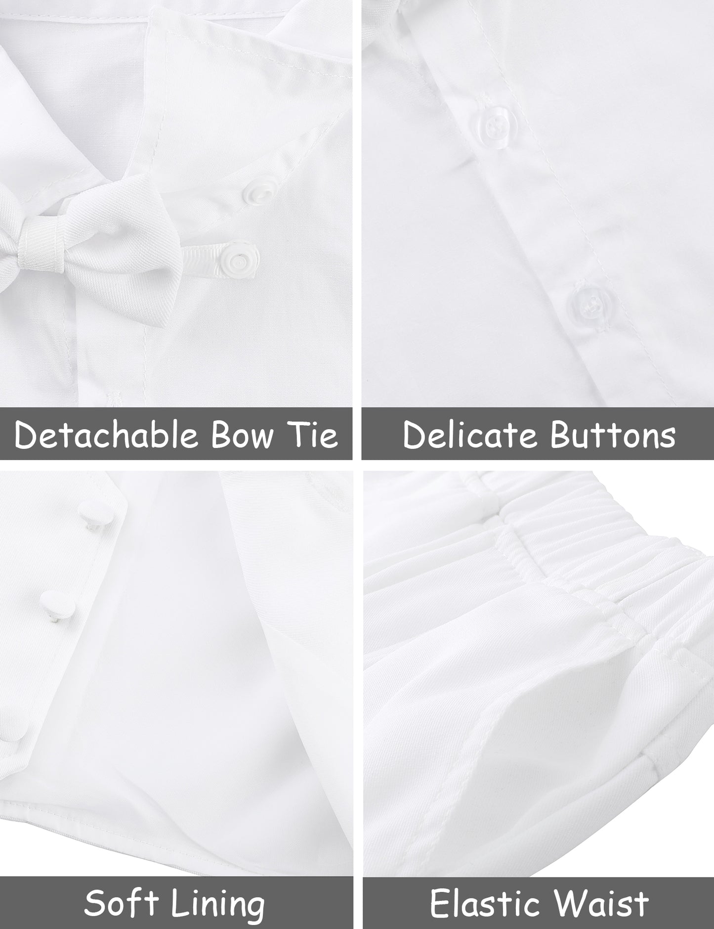 A&J DESIGN Toddler Christening Outfits for Boys Baptism Tuxedo Suit Shorts Set with Vest